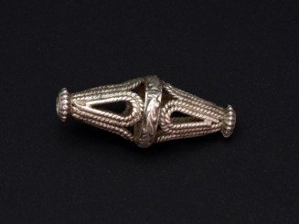 Silver openwork old bead