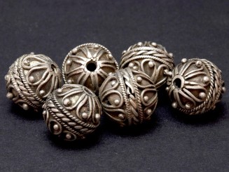 Berber silver filigree beads