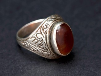 Silver and carnelian...