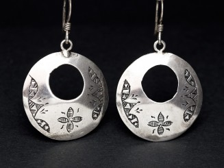 Berber silver earrings.