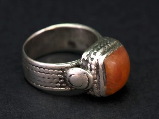 Vintage silver carnelian ring
