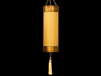 Paper shade copper lantern (M)