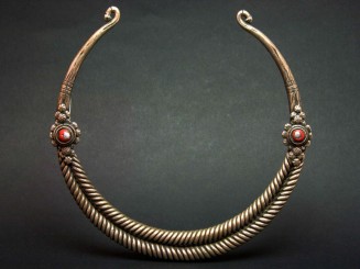 Kuchi. Old silver and coral...