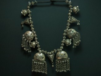 Kuchi old silver beads,...