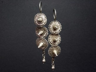 OId silver spike earrings