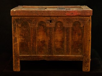 Sunduk. Carved wooden chest...