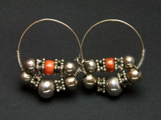 Old silver and coral beads...