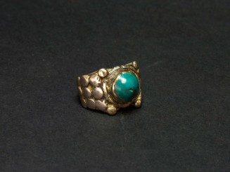 Silver and turquoise ring