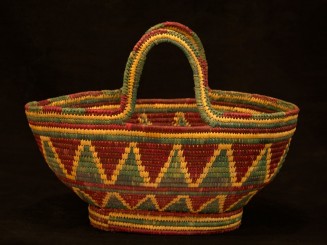 Handled straw basket. Guercif