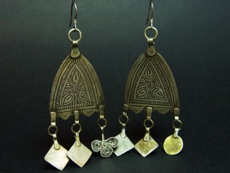 Berber old silver earrings.