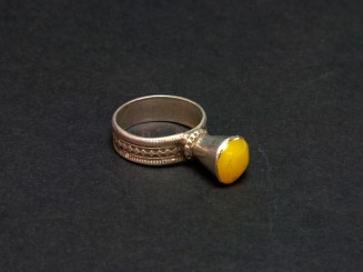 Silver and resin ring