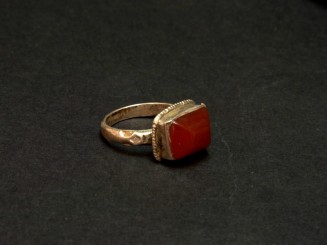 Silver and agate ring