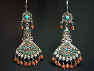 Silver, coral and turquoise...