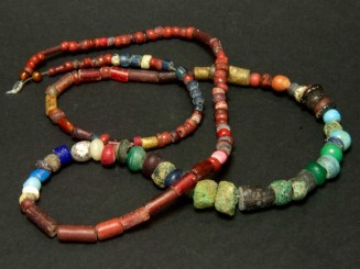 Strand of old African glass...