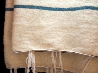 Manta artesanal lana  rayas...