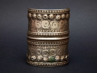 Antique turkmen silver cuff...